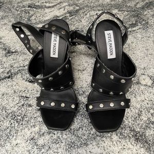 Steve Madden - Black Studded Sandals (sz 8)
